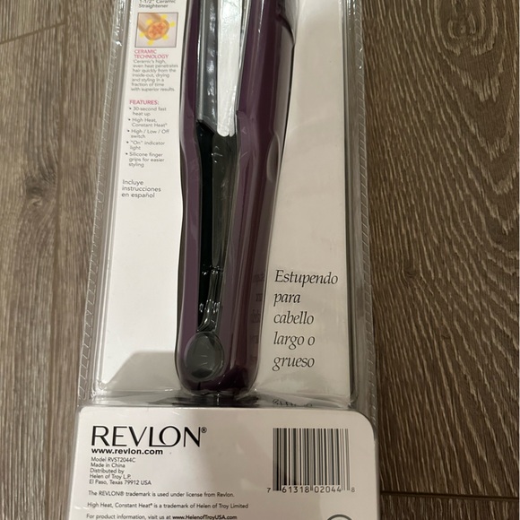 Brand New Revlon Hair Straightener 1 1/2 inch plates - Picture 2 of 4